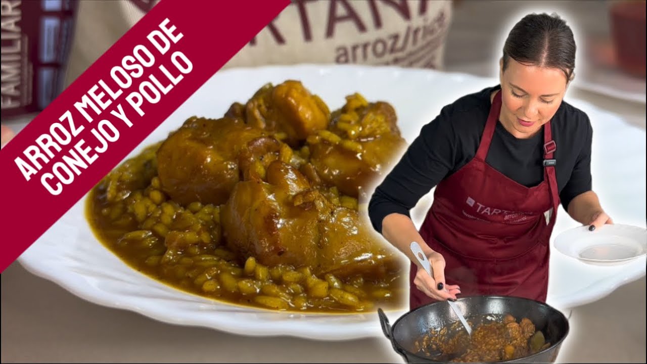 arroz con pollo y conejo meloso