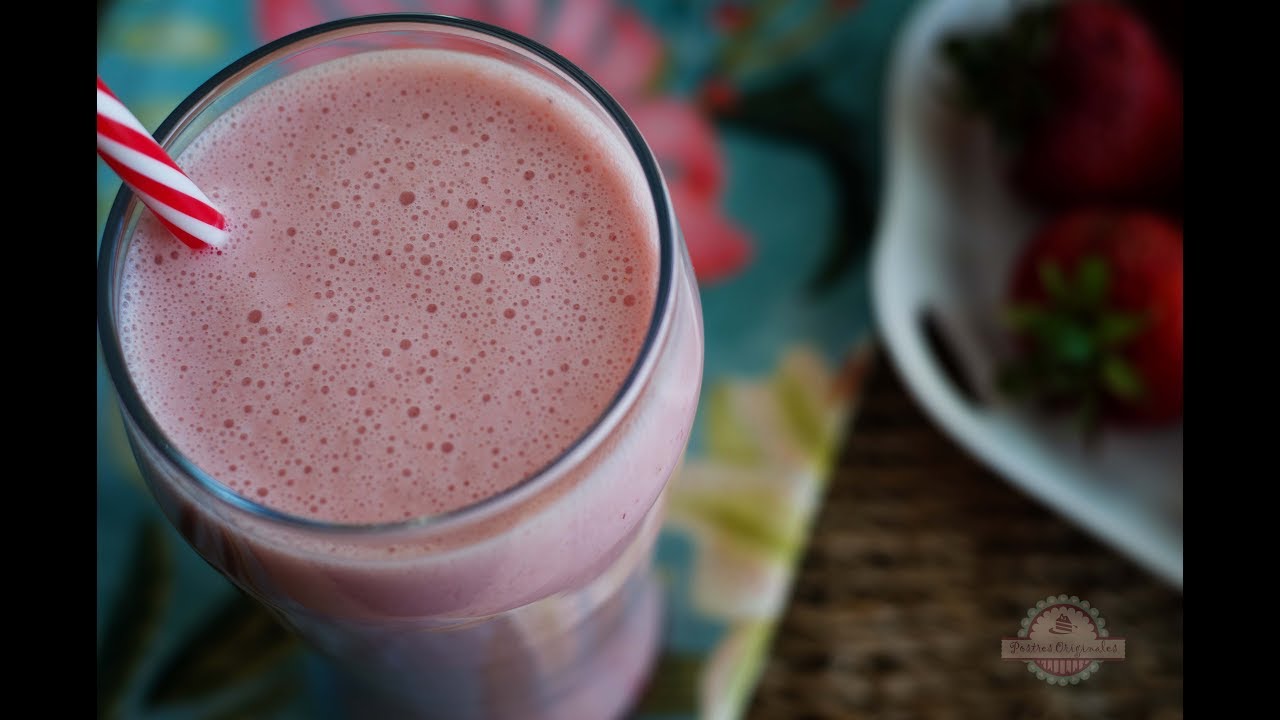 cómo se hace un batido de fresas