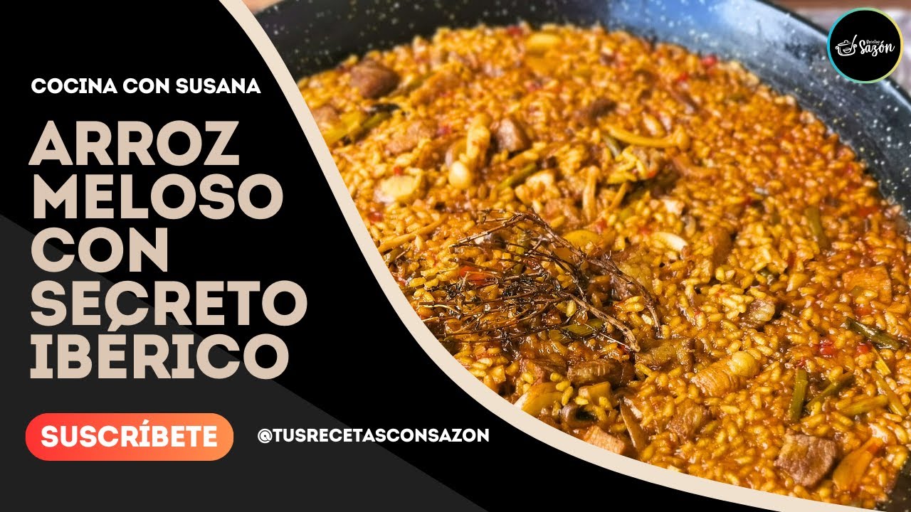 receta de arroz con secreto y setas