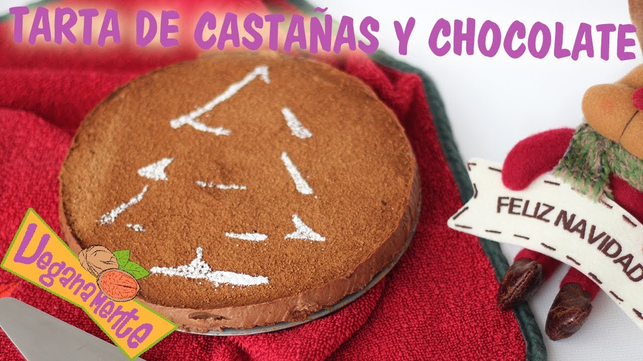 tarta de castañas y chocolate sin horno