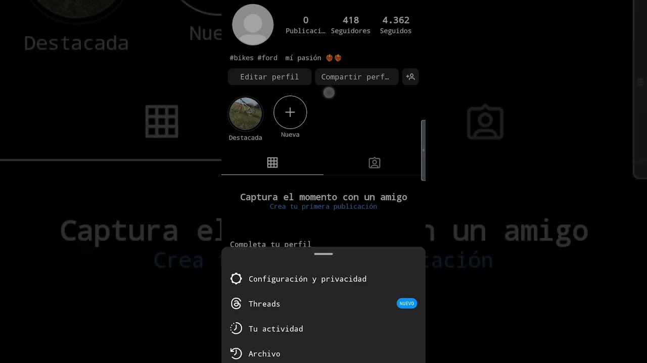 como cambiar el fondo de ig