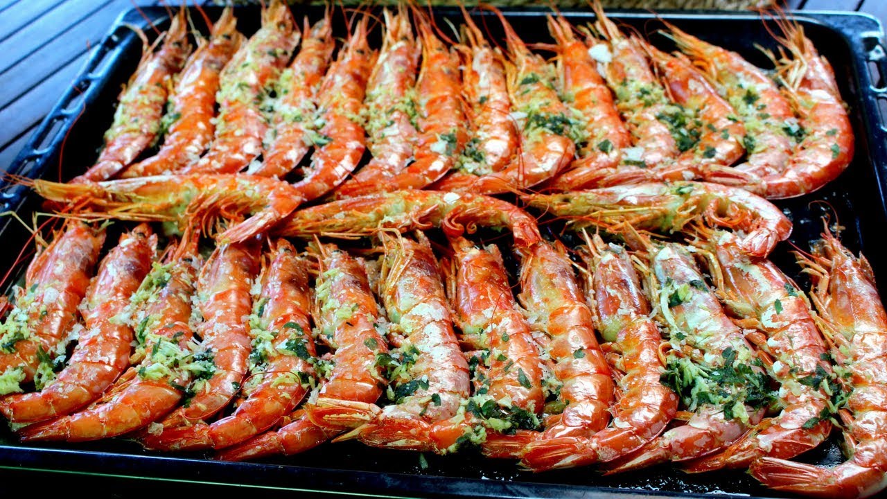 cómo se hacen las gambas al horno