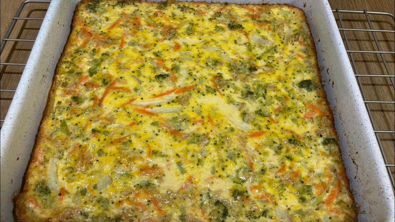 pastel de brocoli coliflor y zanahoria