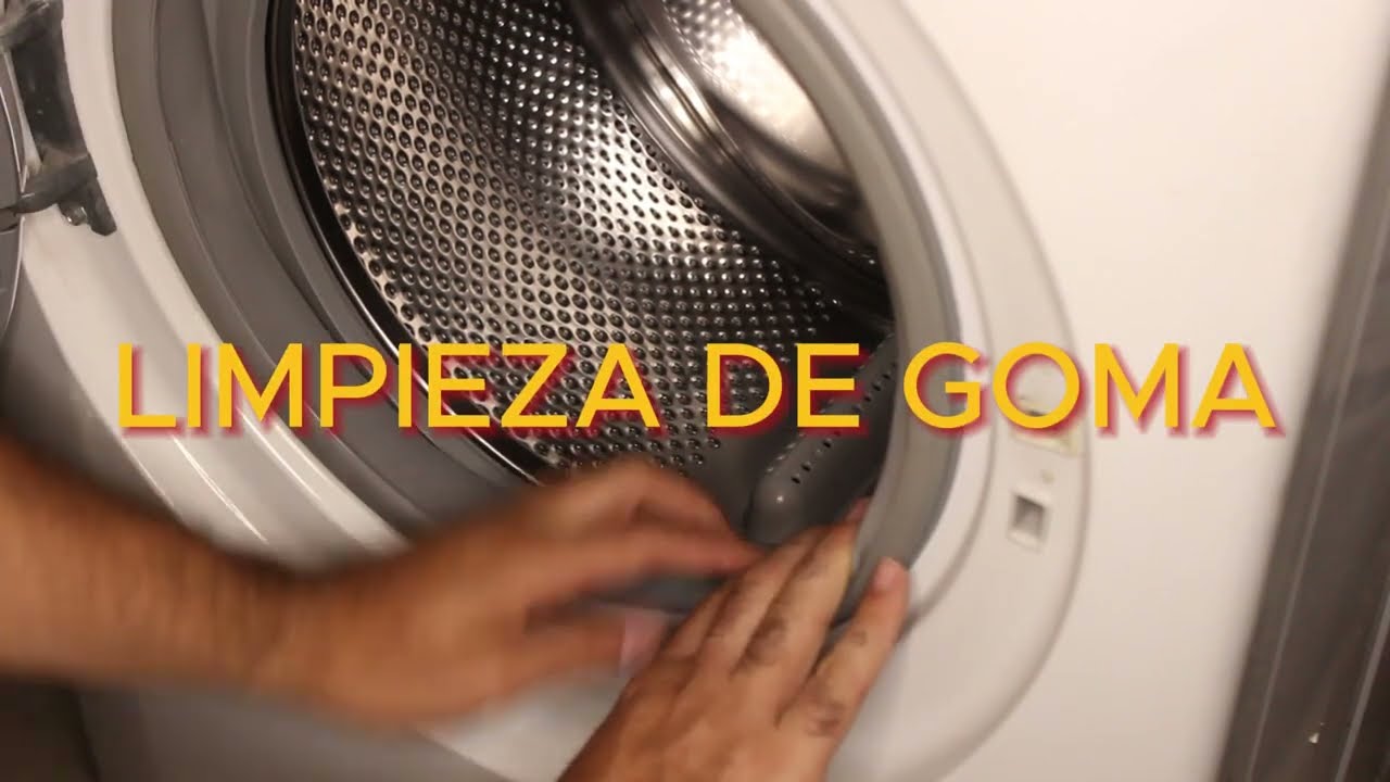 se queda agua en la goma de la lavadora