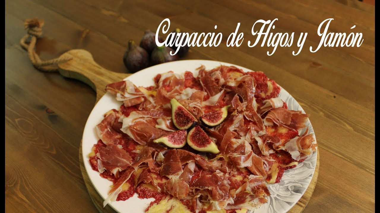 carpaccio de higos con jamón y queso