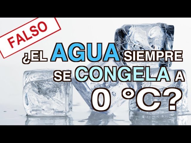 a que grados se congela el agua