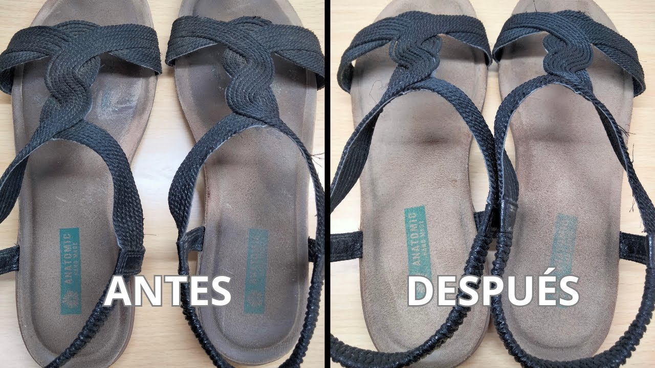 como quitar las manchas de sudor de las sandalias