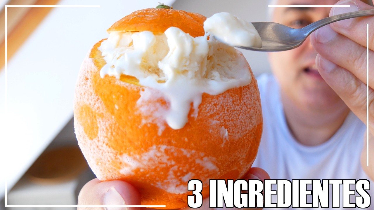 helado de naranja casero sin heladera