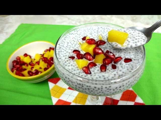 pudding de chia con leche de coco