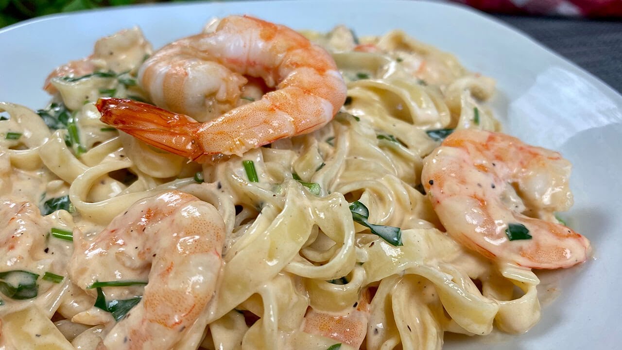 recetas con langostinos cocidos y pasta